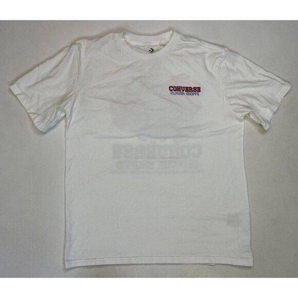 Converse Flower Shoppe Graphic T-shirt Women Small White Short Sleeve - Picture 4 of 7